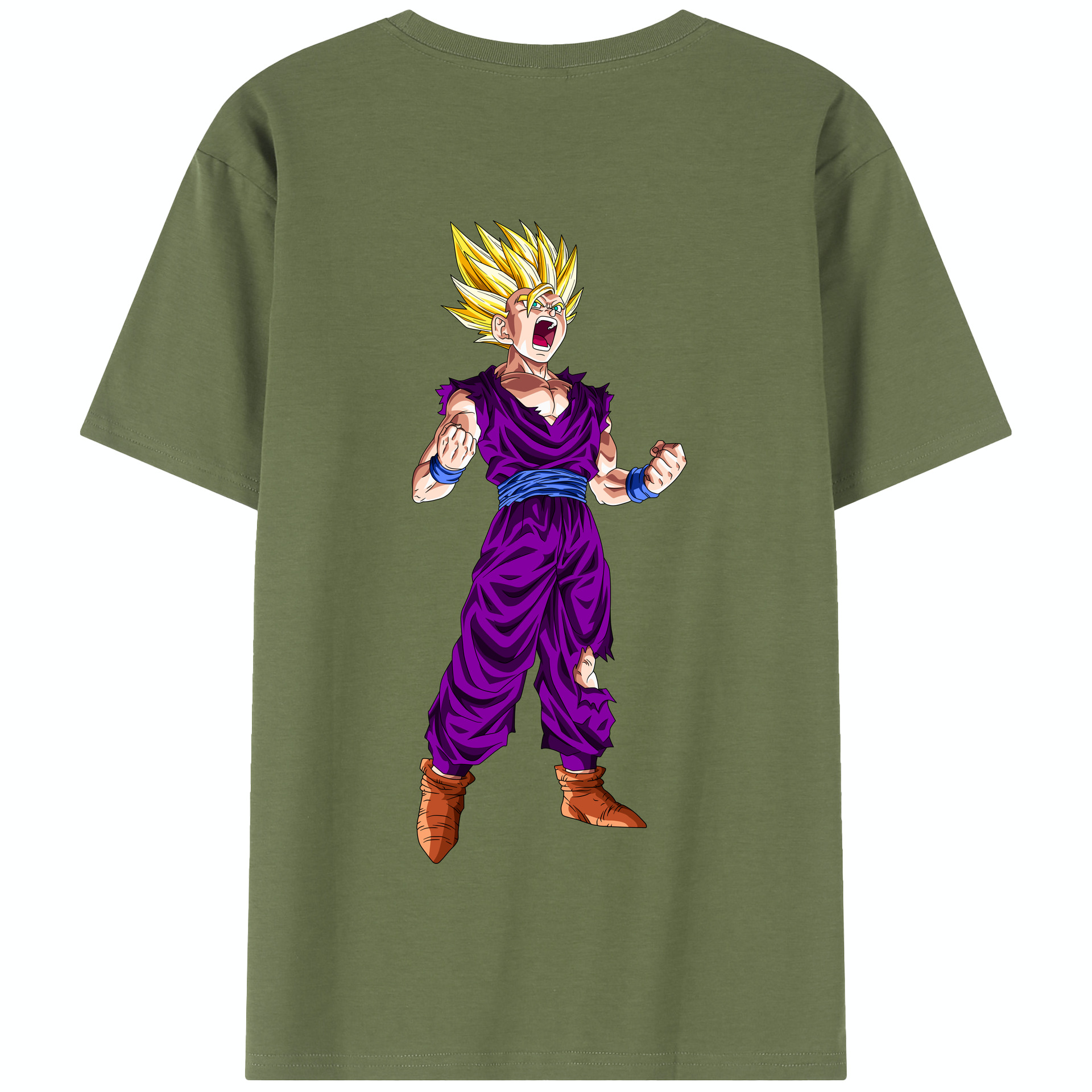 （画像用） ドラゴンボール 孫 悟飯（そんごはん）DRAGON BALL Son Gohan 綿100％半袖Tシャツ（背面プリント）